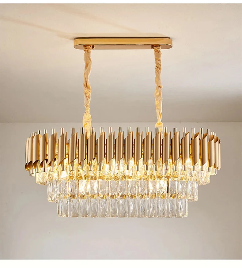 Luxury Modern Living Room Crystal Ceiling Chandelier Lighting Light Lustre Indoor Dining Bedroom Home Decor Hanging Pendant Lamp