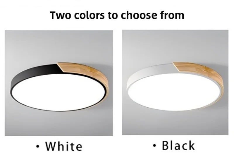 Nordic LED Ceiling Light Wooden Macaroon Circular Ceiling Lamp Modern Simple  Bedroom Balcony Study Home Decor Lighting