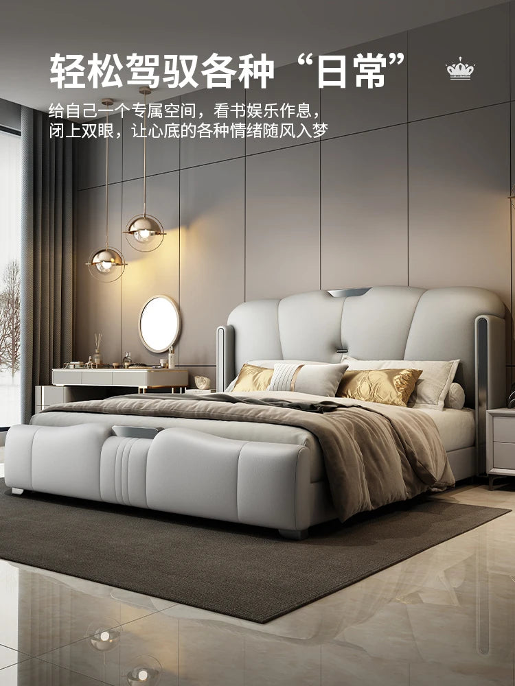 European Sleeping Bed Princess Platform Double Luxury Massage Bed Design Full Storage Sofa Letto Matrimoniale Trendy Furniture