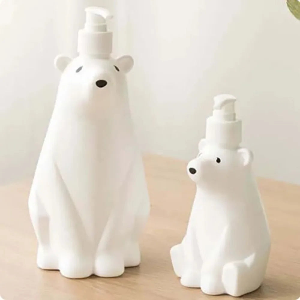 450ml Cute Bear Shape Soap Dispenser Liquid Shampoo Shower Gel Lotion Dispensing Bottle Hand Sanitizer Kitchen Press Pumps