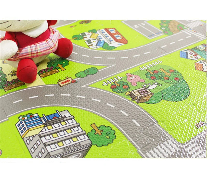 Baby Play Mat 9pcs/lot Kids Carpet Playmat Children Rug Soft Floor Toys Road Traffic Soft Floor Home Decor EVA Kids Foam Puzzles