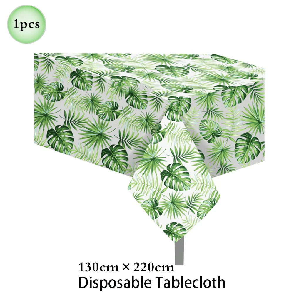 Woodland Animal Print Tablecloth Disposable Plates Napkins Cups Kids Jungle Safari Birthday Party Table Decoration & Accessories
