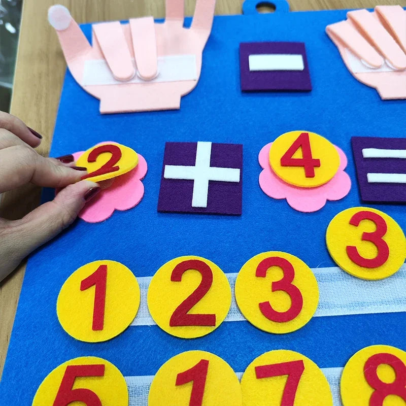 Children Early Education Enlightenment Cognitive Mathematics Busy Board Felt Board Montessori Toys Math for Kids Toys Gifts