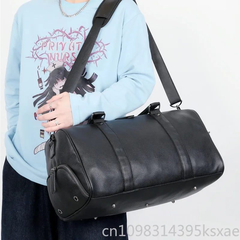 Men's Travel Bag Luxury Large Capacity  Luggage Duffle Bag Leather Portable Durable Crossbody Gym Purse Handbag Luggage Outdoor