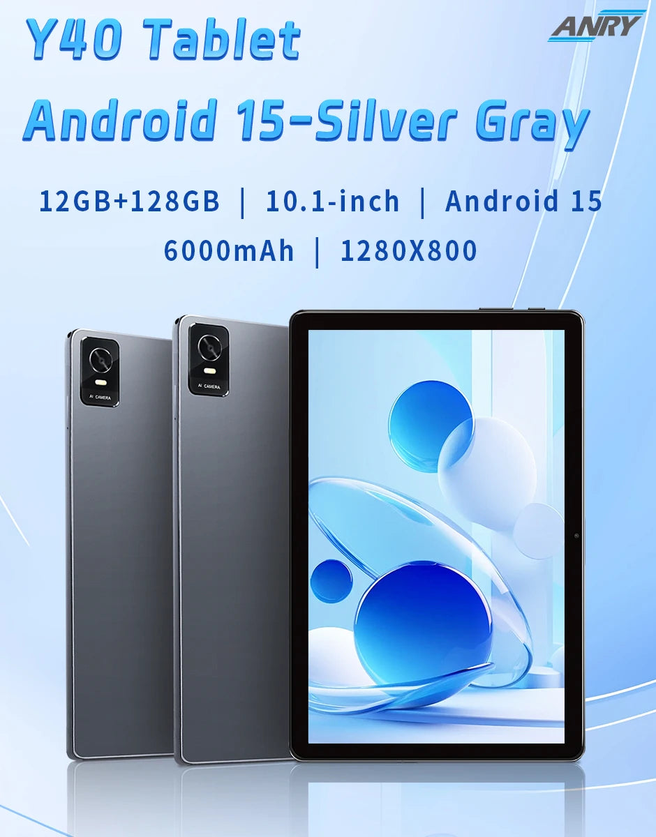 Tablets 10.1Inch Android 15 Tablets 2025 Android Tablets 12GB+128GB, 2 in 1 Tablet with Keyboard, Powerful Octa-Core+13MP Camera