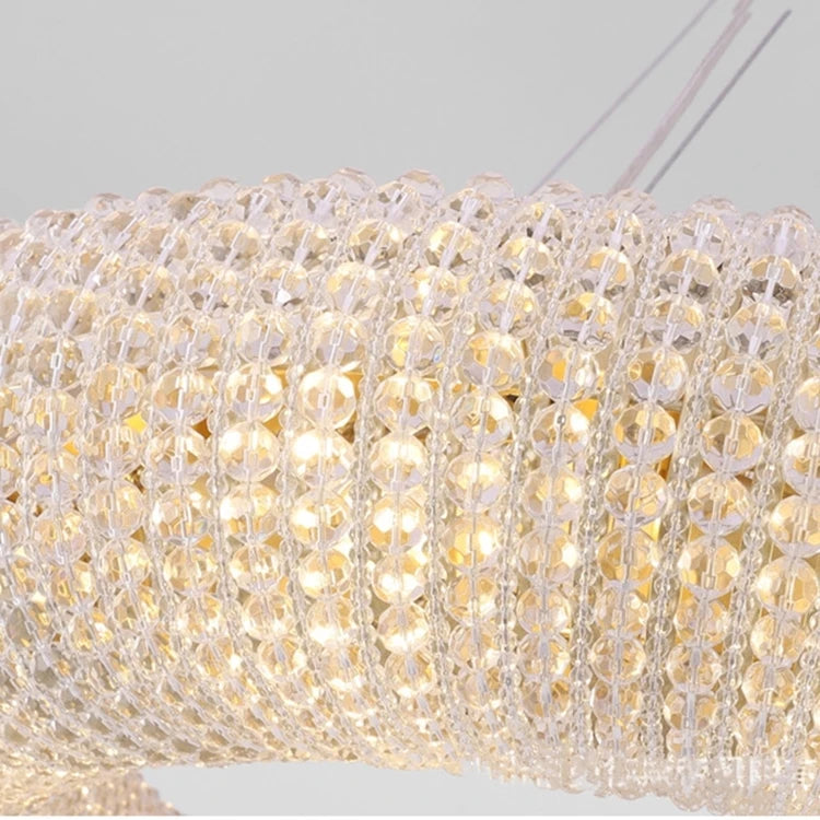 American Luxury Loft Led Chandelier Modern Living Room Pendant Lights K9 Crystal Suspend Lamp Home Decor Indoor  Lustre Fixtures