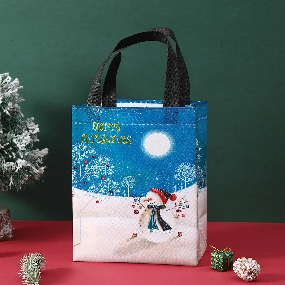 Christmas Gift Bags Non-Woven Christmas Bags Christmas Decorations for Home 2024 Navidad Natal Gifts New Year 2025 Packing Bag
