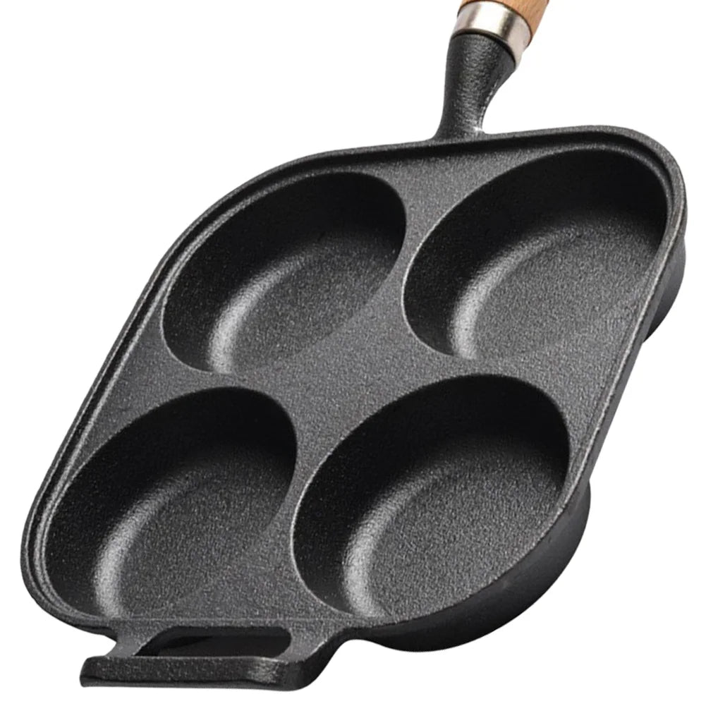 Thicken Frying Pan Cast Iron Breakfast Grill Cooking Pot Egg Frying Pan Egg Pancake Steak Pan Non-Stick Cake Maker Pancake Pan