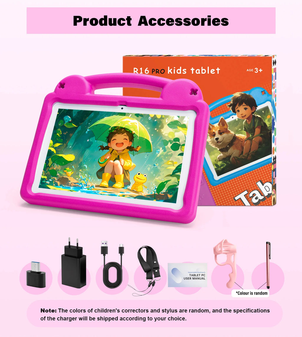 Paitanry 10.1 Inch Kids Tablet 5000Mah Octa-Core 8GB（4+4 Expand）RAM 64GB ROM A523 2.0GHZ Learning Education Children's Tablets