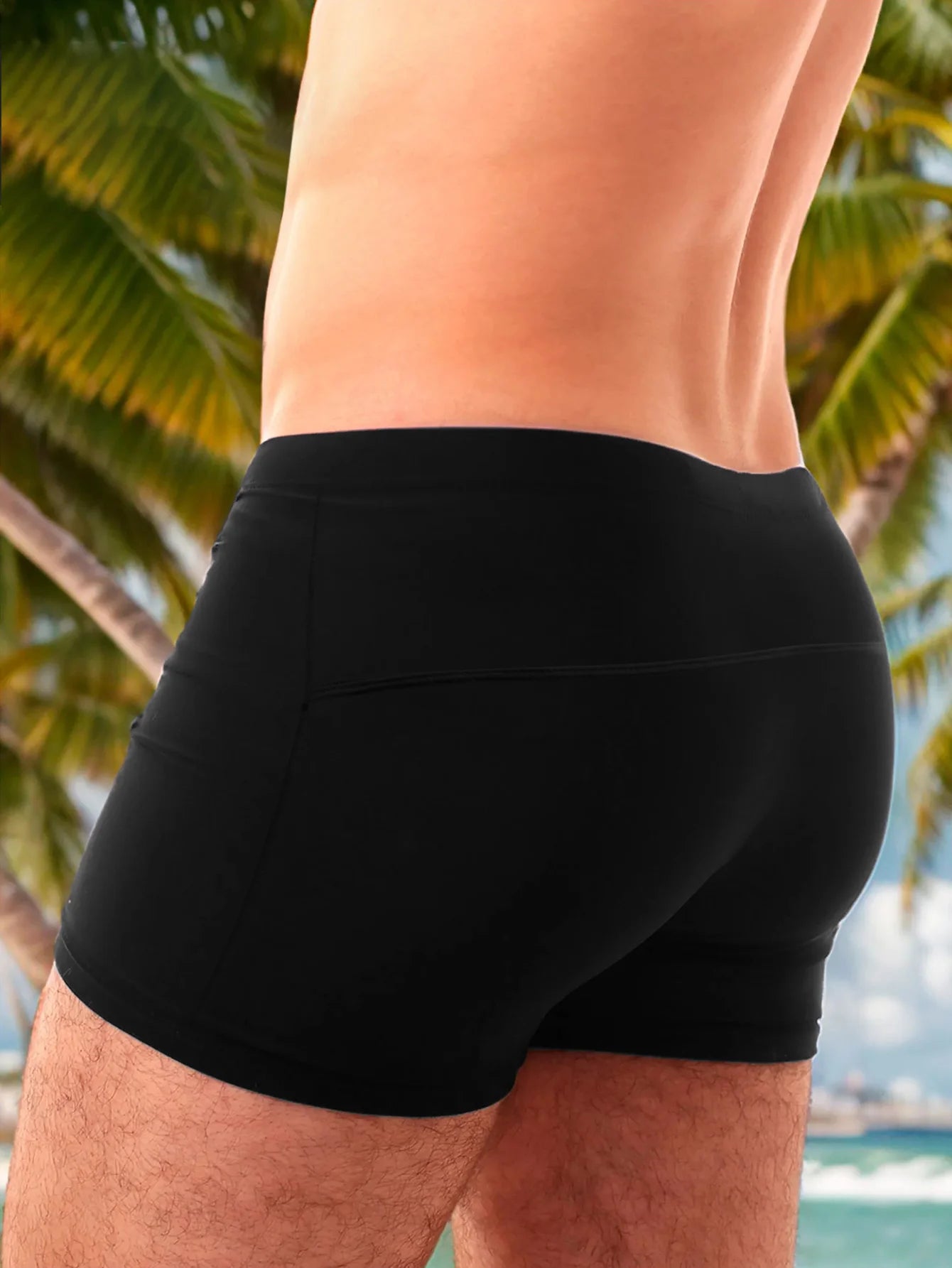 Fashionable Pool Party Swimming Trunks Men's Slim Fit Swim Shorts Gym Beach Essentials Quick Dry Stretchy Fabric