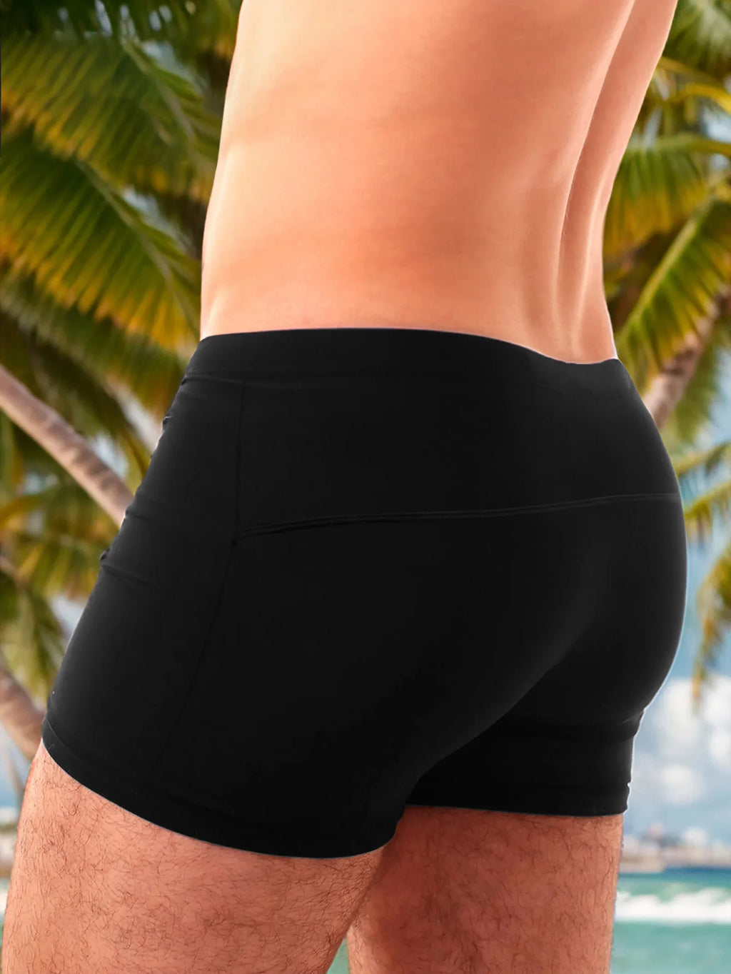 Fashionable Pool Party Swimming Trunks Men's Slim Fit Swim Shorts Gym Beach Essentials Quick Dry Stretchy Fabric