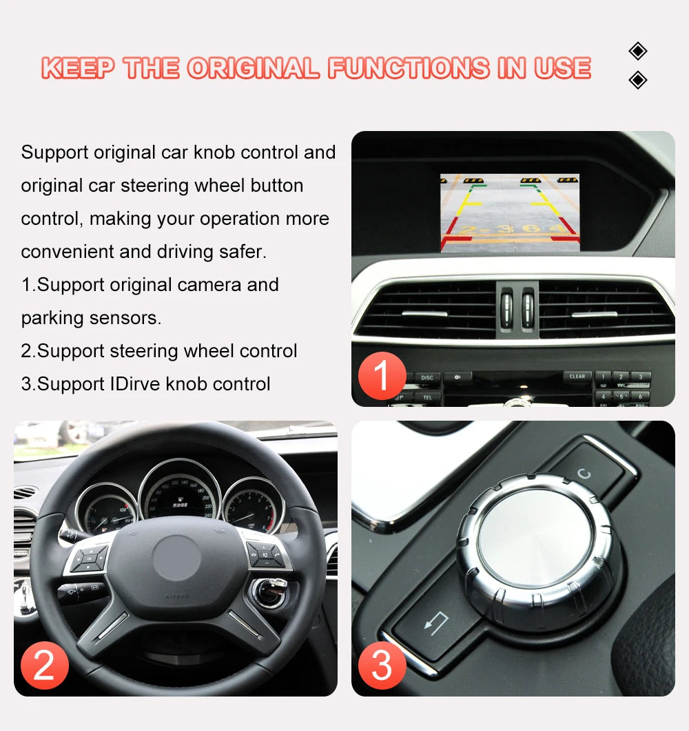 Wireless Carplay Becker Module For Mercedes Benz Class C W204 C204 S204 NTG 4.5 Support Android Auto Mirroring GPS Navigation
