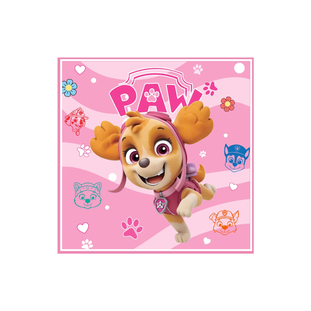 New Pink Skye Paw Patrol Theme Birthday Party Decoration Kids Tableware Supplies Tablecloth Balloon Cake Topper Straw