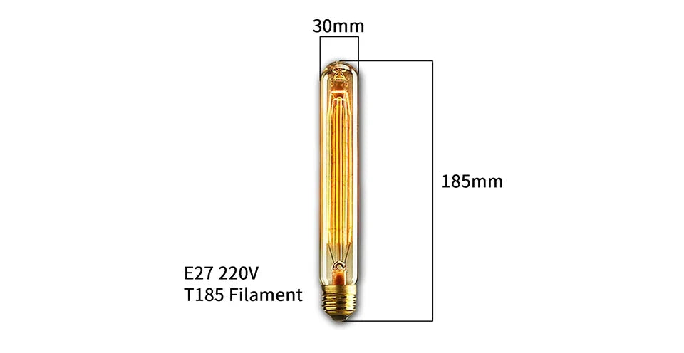 Vintage Edison LED Filament Bulb E27 220V 4W Dimmable Amber Glass ST64 G80 G95 G125 T185 A19 Retro Incandescent Lamp for Home