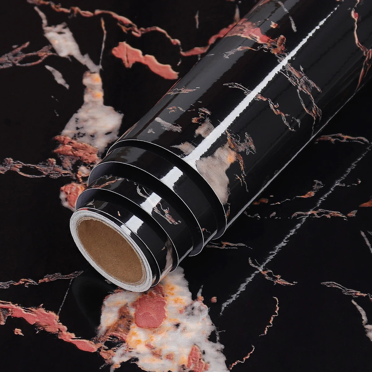 DIY Contact Paper Kitchen Stickers Solid Color PVC Self-adhesive  Home Decorative Marble Wallpaper Living room Study Furnitures
