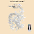1pc 120 LED Star Curtain Lights Hanging Star Fairy Atmosphere Window Garland Lamp USB Powered With Remote Control For Home Decor