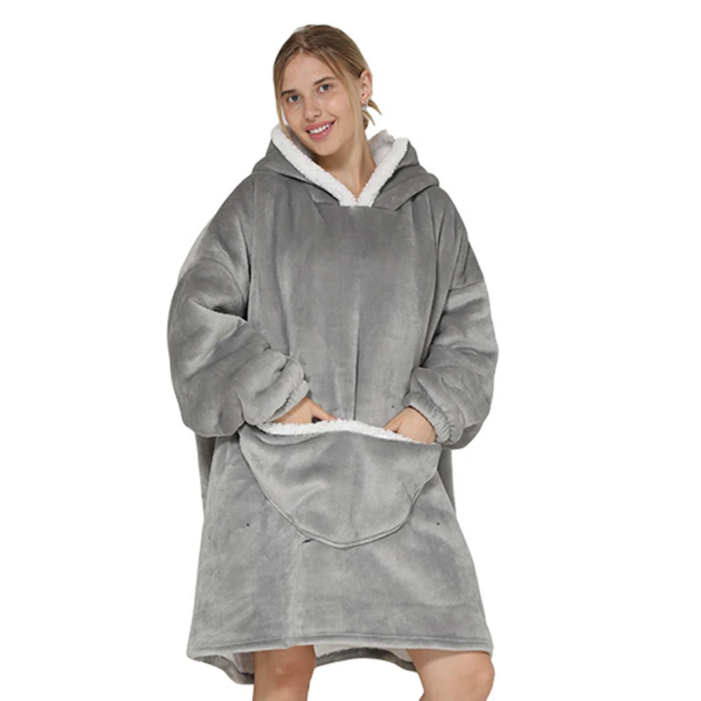 Lazy Hoodie Blanket Oversized for Women Winter Fleece Sherpa Leopard Print Sleeping Blanket Hoodies Thicken Fleece Sweatshirt