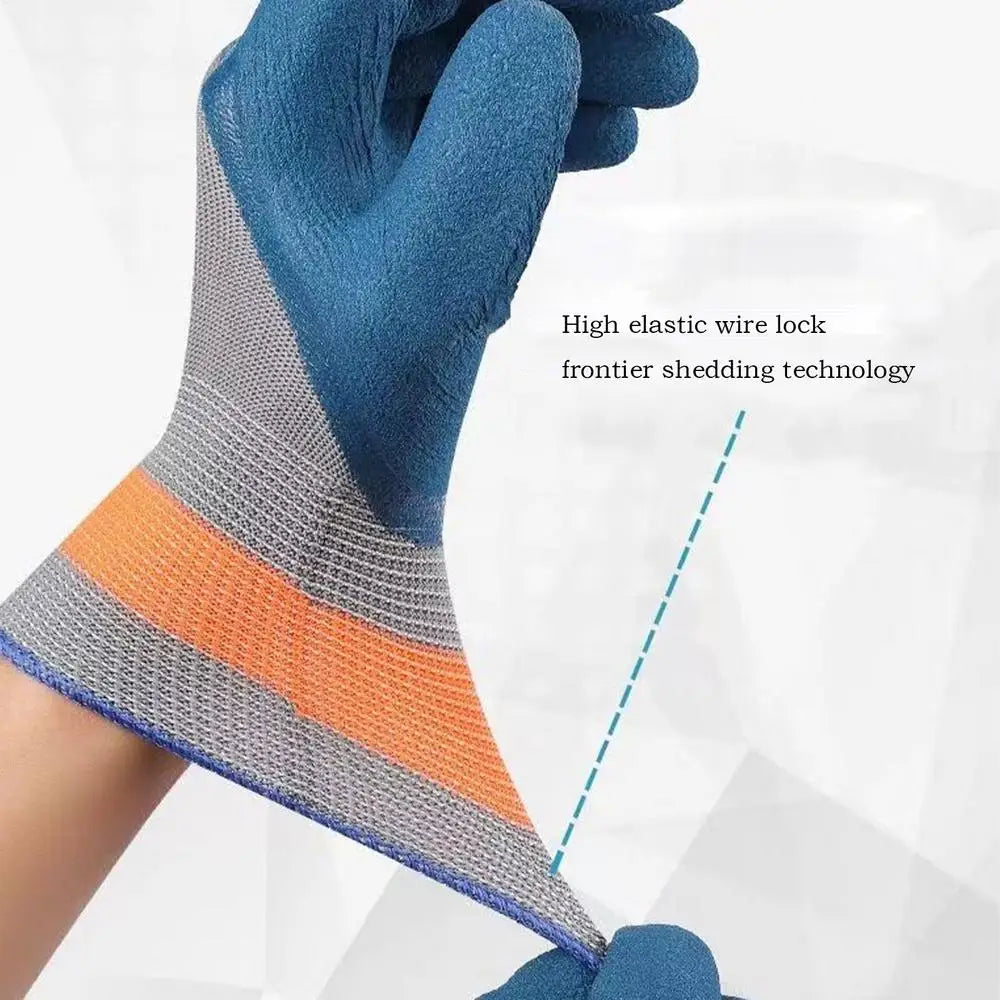 1Pair Gardening Gloves Latex Waterproof Horticultural Gloves Non-slip Protective Gear for Vegetable Flower Plant Gardening Glove