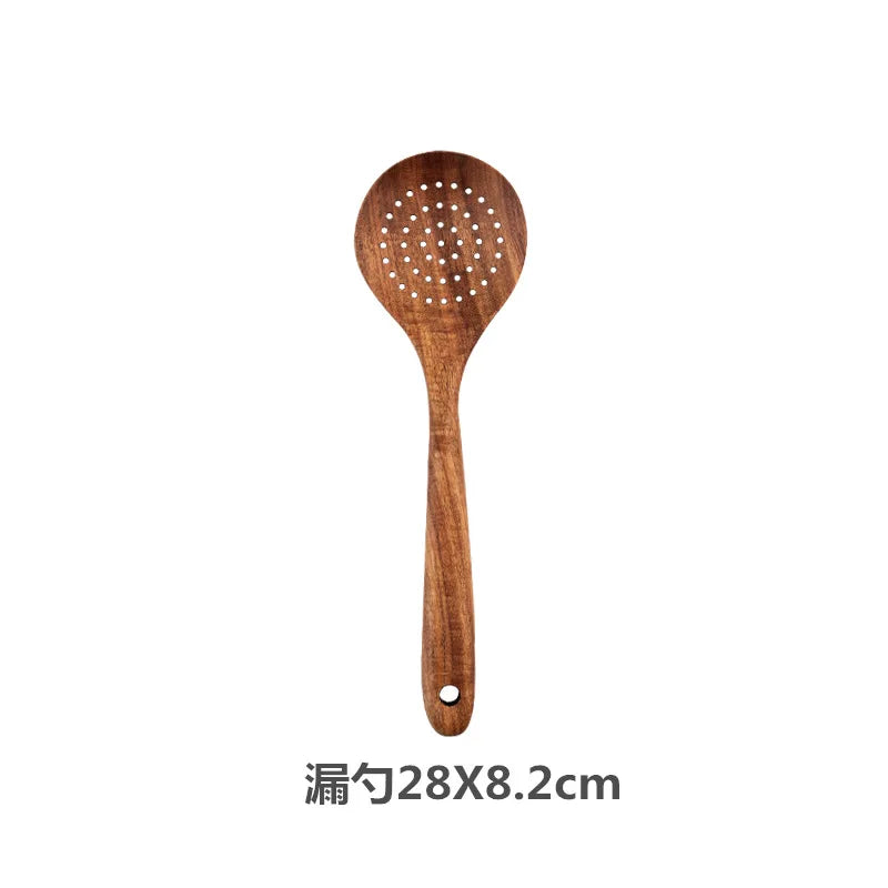 Teak Wooden Spatulas Kitchen Utensils Cooking Utensil Eco-Friendly Wood Spatula for Non Stick Cookware