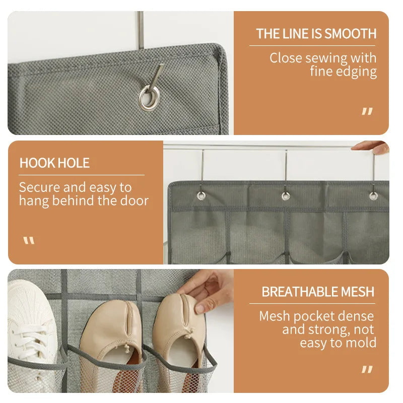 Wall Hanging Shoe Storage Organizer Bag Shoes Rack Over The Door Fabric Cabinet Closet Organizer For Shoes Clothes Storage Bag