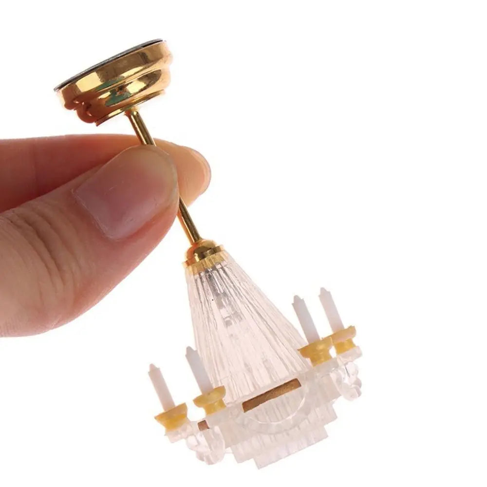 Dollhouse Light 1:12 Scale Floor/Ceiling/Wall Lamp Miniature Retro Chandelier Doll Accessories Scene Model Mini Furniture Gift
