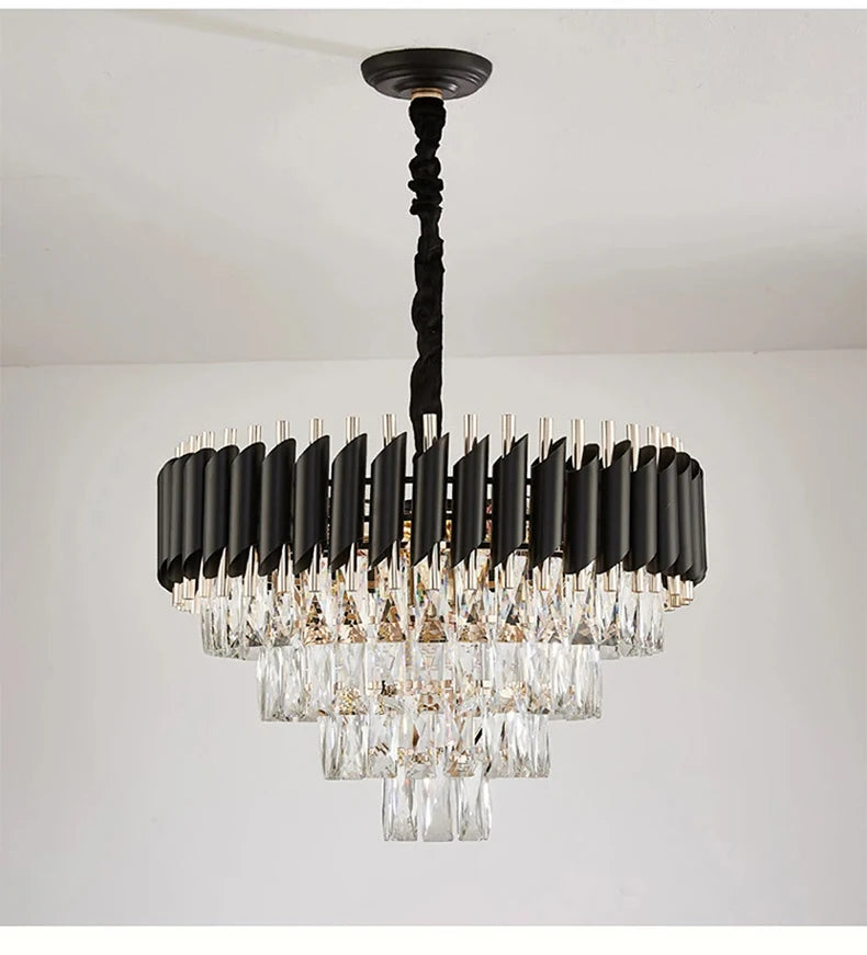 Luxury Modern Living Room Crystal Ceiling Chandelier Lighting Light Lustre Indoor Dining Bedroom Home Decor Hanging Pendant Lamp