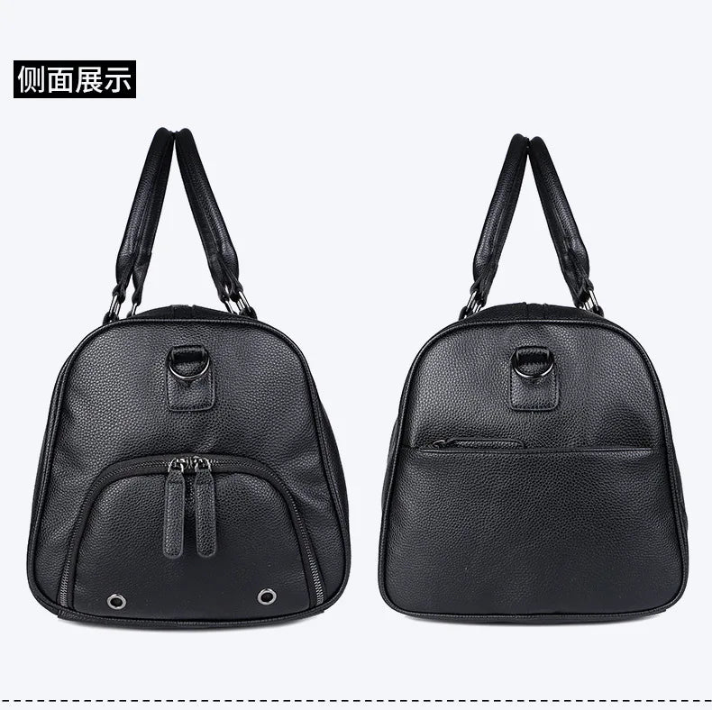 Men's Travel Bag Luxury Large Capacity  Luggage Duffle Bag Leather Portable Durable Crossbody Gym Purse Handbag Luggage Outdoor