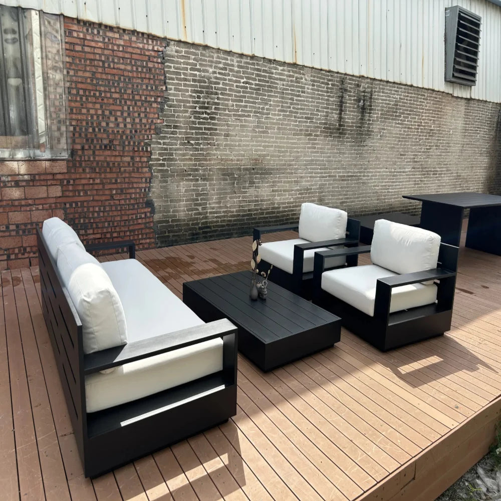 Hotel Modern Aluminum Outdoor Furniture Villa Garden Sofa Set Durable Patio Furniture Set Resort Luxury  Outdoor Garden Use