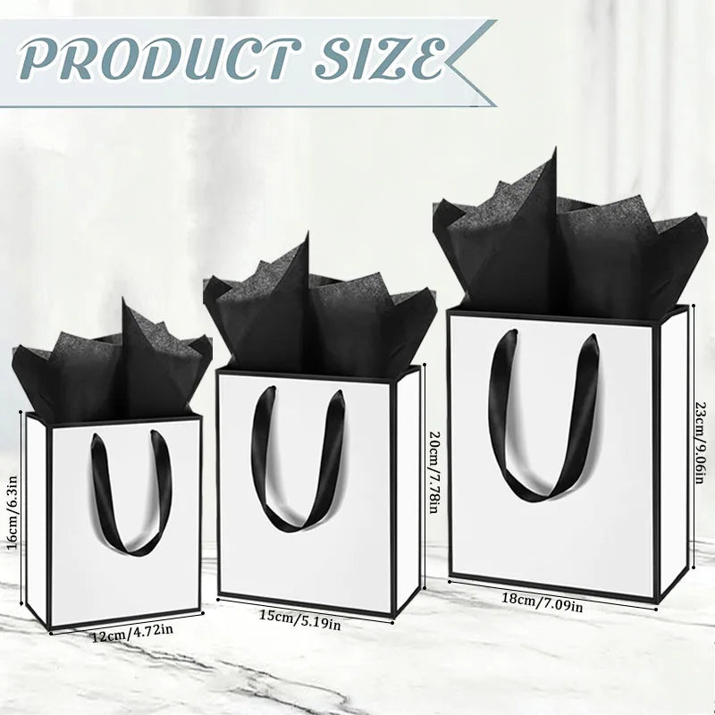 5/10/15 gift bags with handles, gold foil welcome gift bags, birthday, Christmas, wedding baby and bridesmaid gift bags