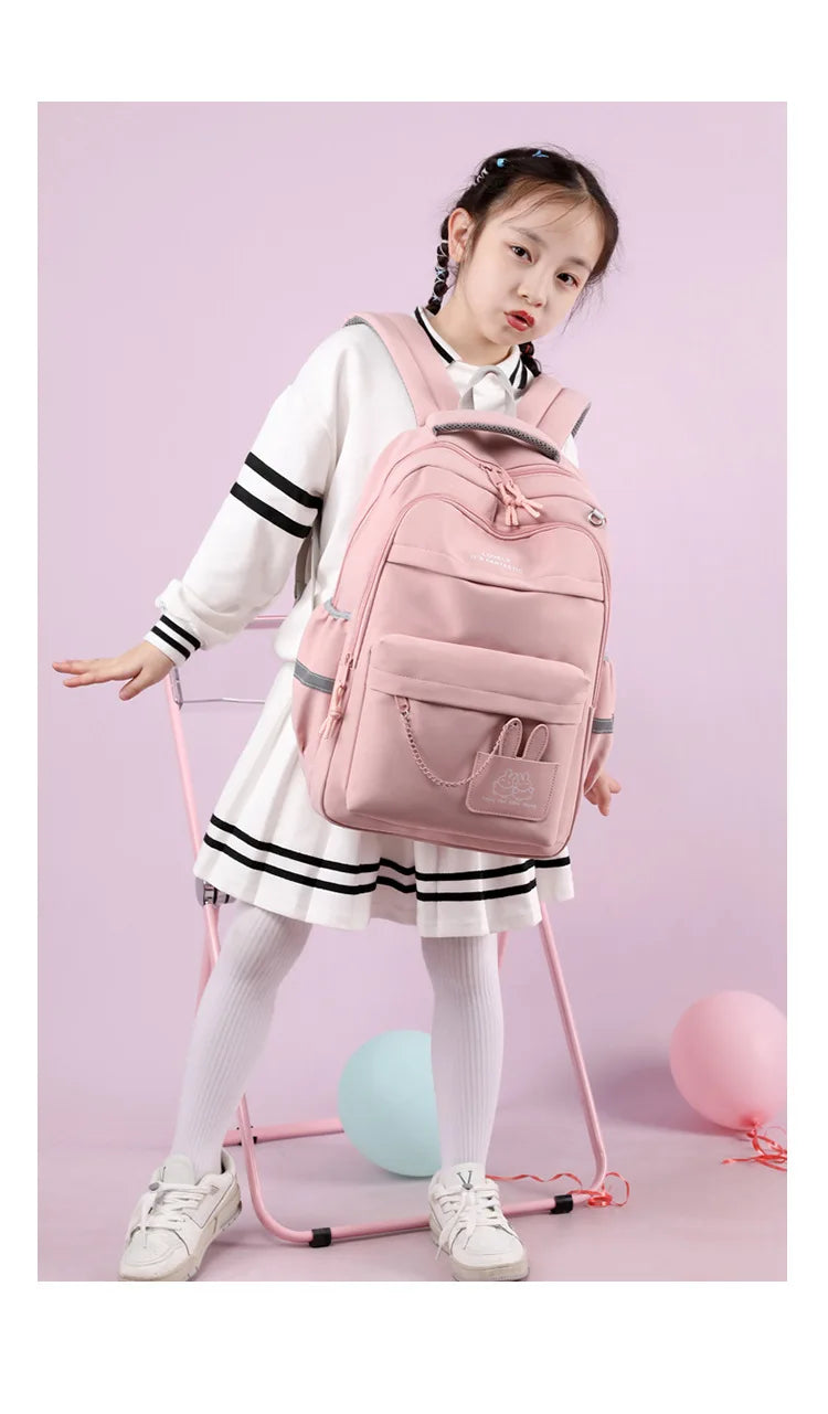 Fengdong kids school bag cute school backpack for girls children kawaii bookbag primary students gift large capacity backpack
