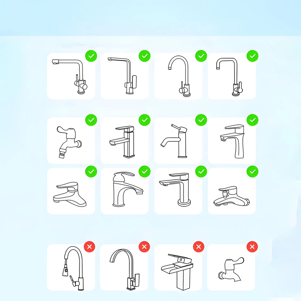 Universal 1080° Swivel Kitchen Faucet Extender with Dual Spray Modes Flexible Arm and Aerator Nozzle for Easy Sink Cleaning