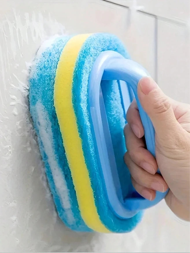 Cleaning sponge for bathroom, tile and glass stain removal - wiping brush commercial cleaning service/store