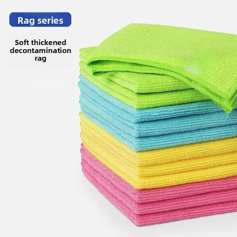 A Set of 20/50Pcs Cleaning Cloth Set in Random Colors, Multi-Functional and Absorbent, for Home, Kitchen, Living Room, Bedroom, Bathroom, and Furniture Stain Removal, Glass Cleaning, Microfiber Cleaning Cloth for Both Dry and