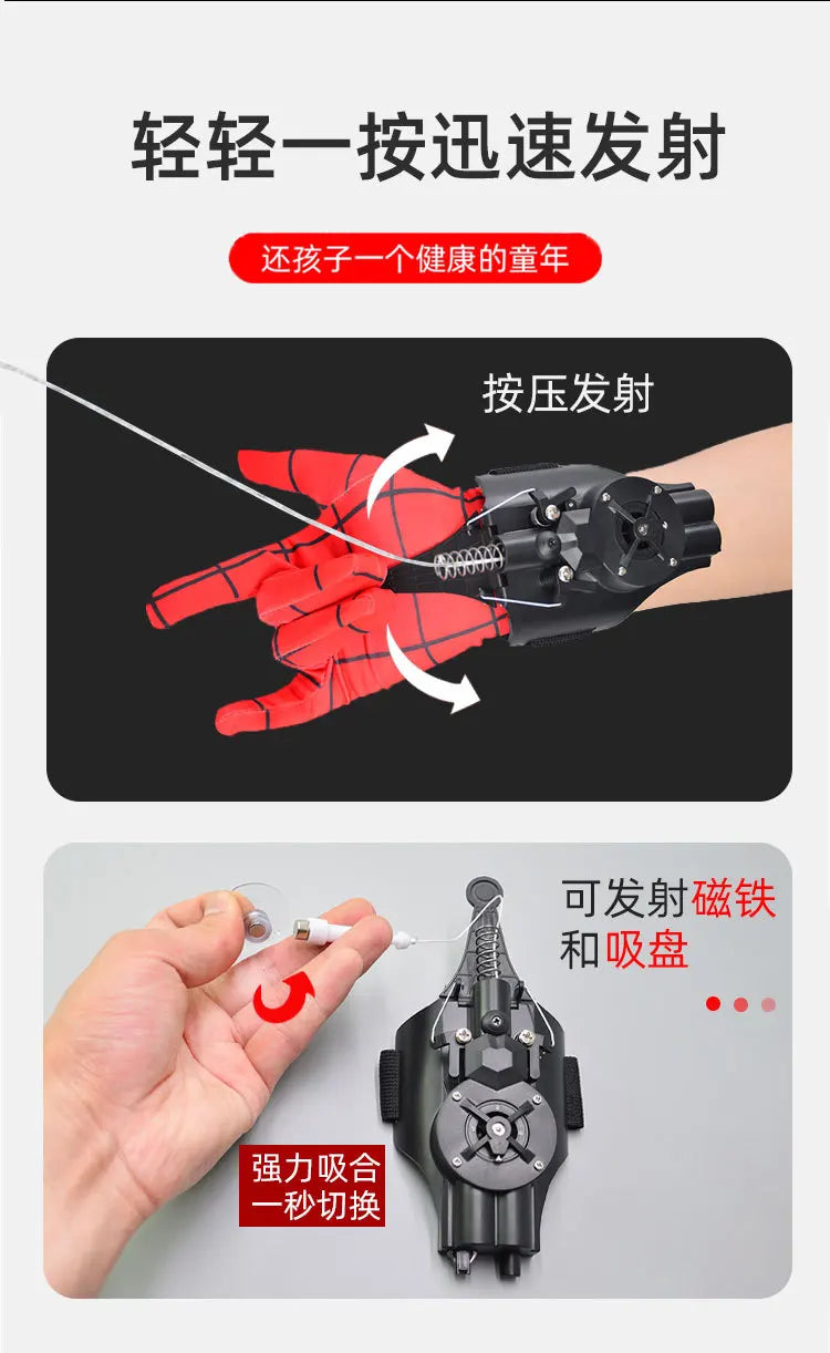 Hot Selling Eva Air Soft Bullet Spider Web Shooters Toy Spider Anime Web Shooters With Wrist Role-Play Toys Set Gifts Hot