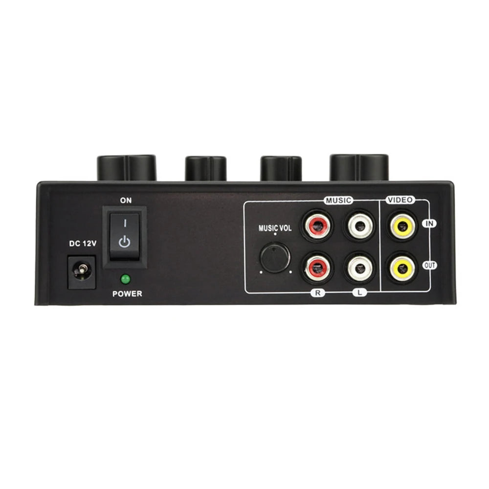 Portable Karaoke Sound Mixer Professional Dual Mic Inputs Audio System  Digital Audio Sound Machine Echo OK Mixer System