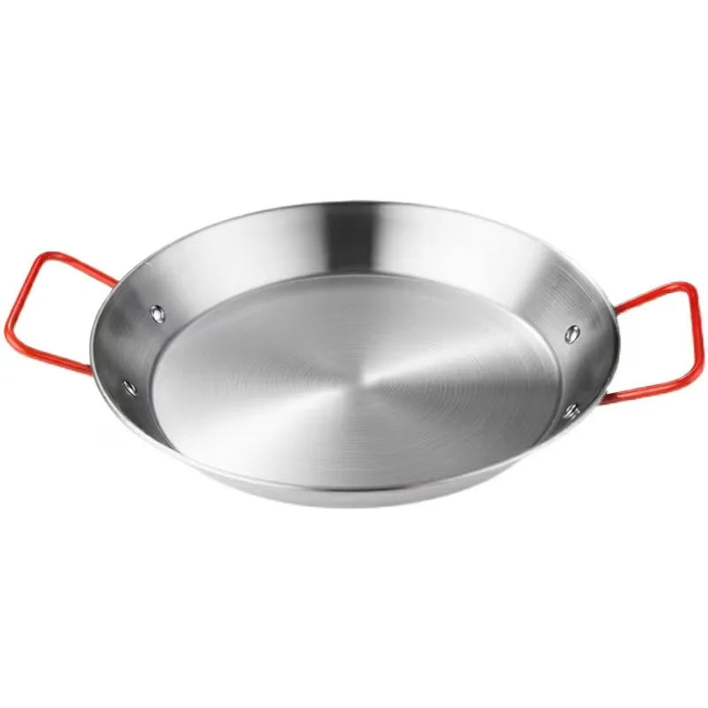 Spanish seafood rice Pot thickened stainless steel Cooking Paella Pan Lobster Snack Plates Saucepan Dry Pots Double Ears HotPot