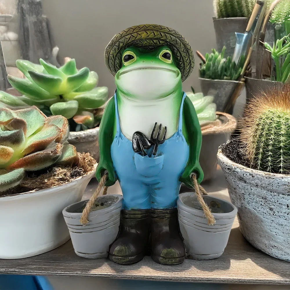 Outdoor Courtyard Balcony Supplies Small Creative Decorative Ornaments Animals Frogs Gardens Succulent Flowerpots Festival Gifts