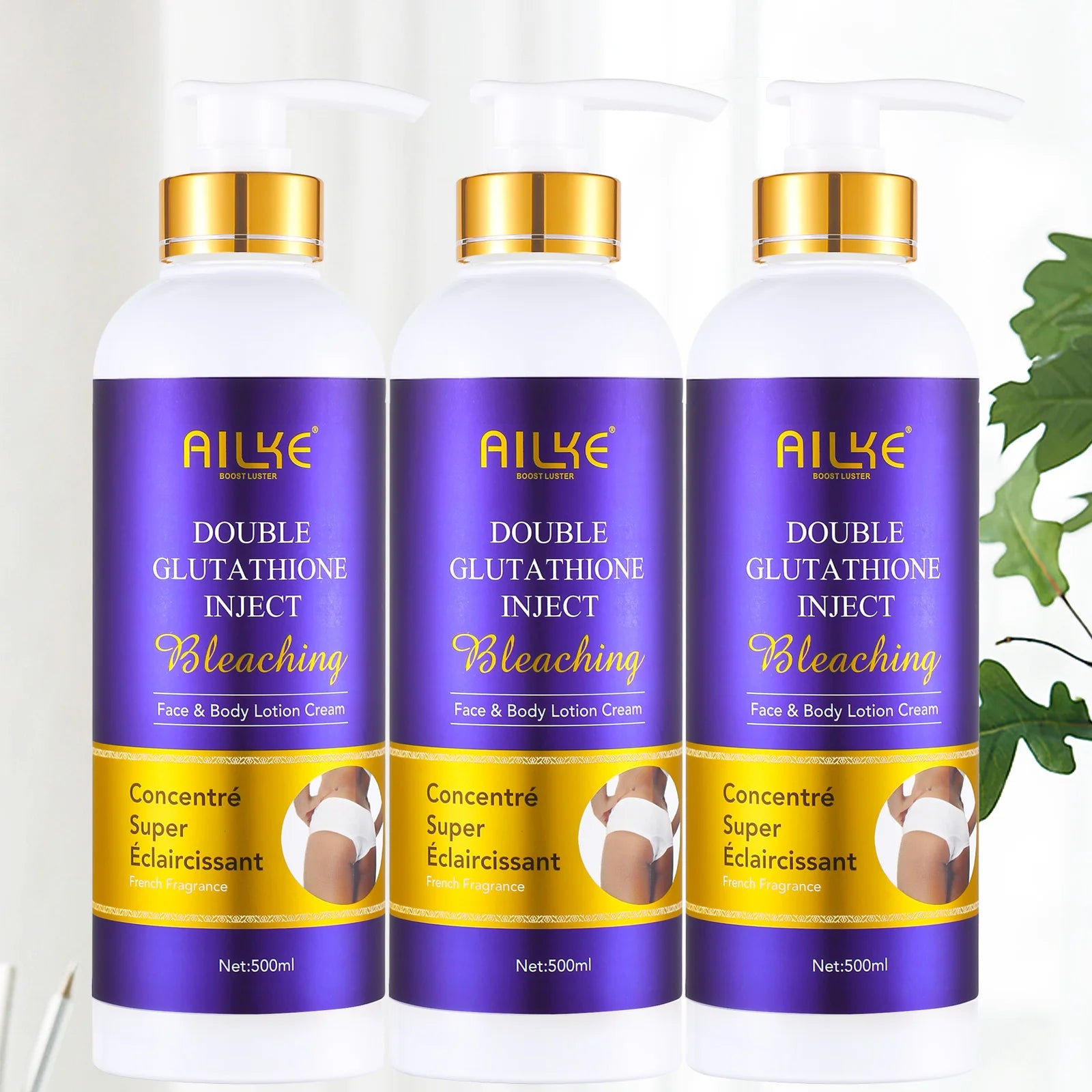 AILKE Double Glutathione Whitening Daily Skin Care, Clean Skin, Lightening, Even Toning, Remove Melanin, For All Skin Types