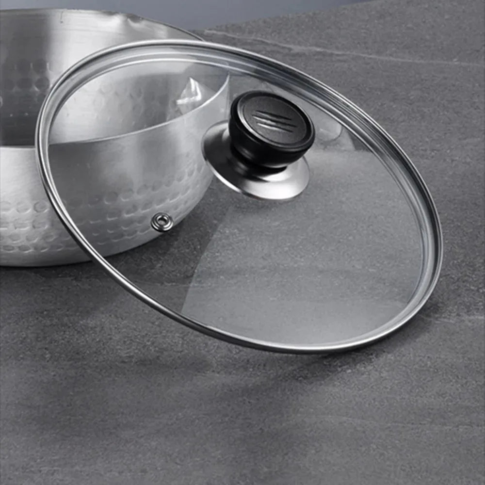 Durable Universal Pot Cover Tempered Glass Visible Pot Lid Anti-scalding Round Cookware Parts Kitchen Accessories