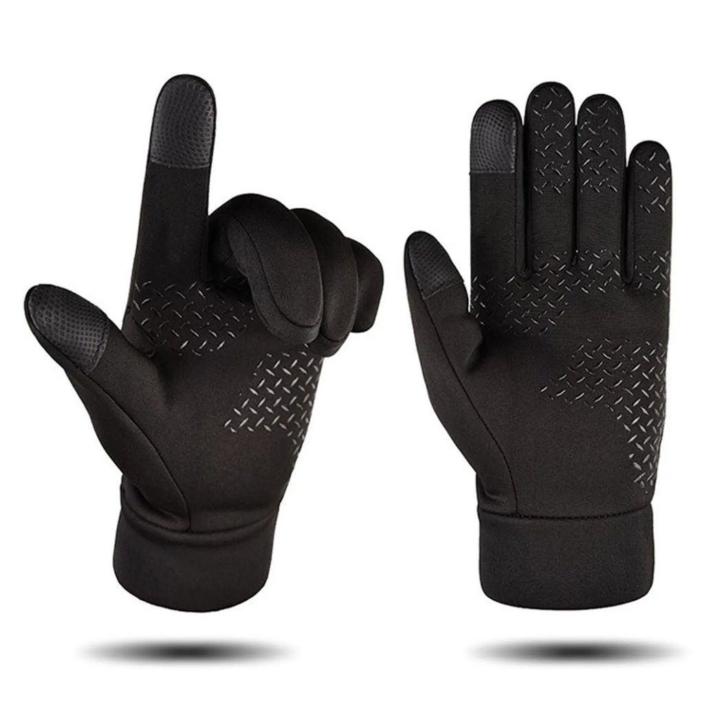 Winter Men Gloves  Windproof Waterproof Brushed Gloves For Outdoor Sports Activities Skiing Black Winter Men Gloves