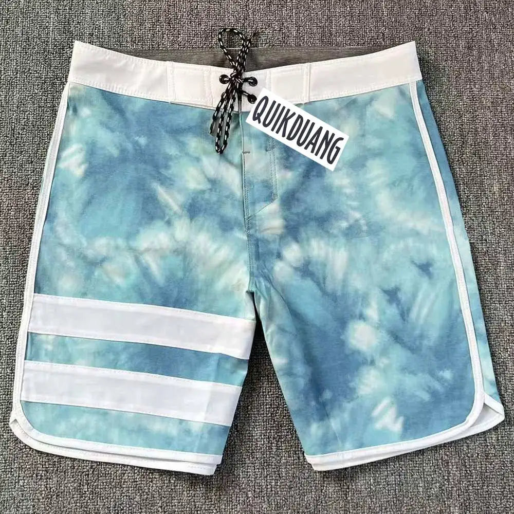 New Fashion Men's Waterproof Stretch Surf Pants Quick-Dry Bermuda Boardshorts Casual Spandex Swimming Trunks Beach Shorts T04