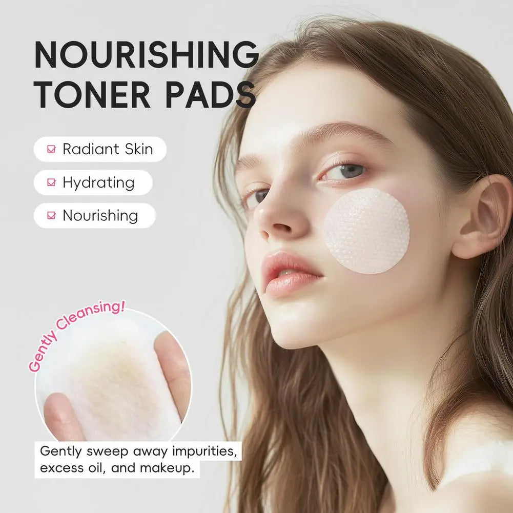 Sakura Toner Pads for Soothing, Hydrating & Redness Relief, Gentle for Sensitive Skin,Daily Night Moisturizing Face Skin Care