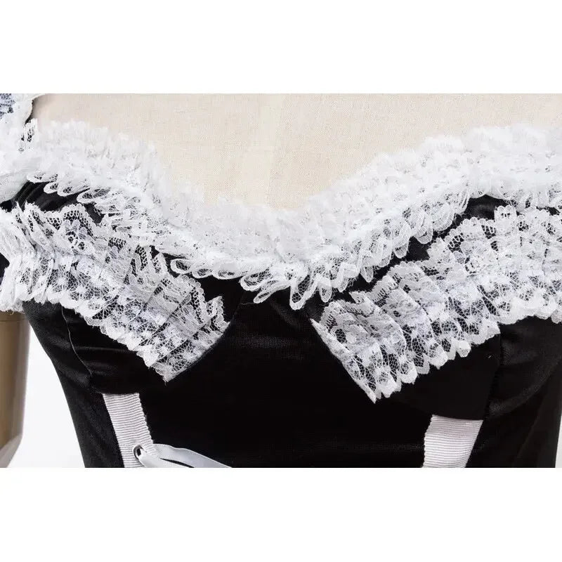 Cute French Maid Costume Cosplay Lolita Costume Cosplay Halloween Party Fancy Dress Up
