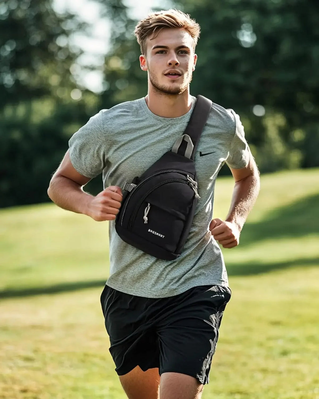 BAGSMART Chest Bag for Men Shoulder Bag Cool Style Casual Lightweight Mini Male Crossbody Bag Perfect for Travel and Daily Use
