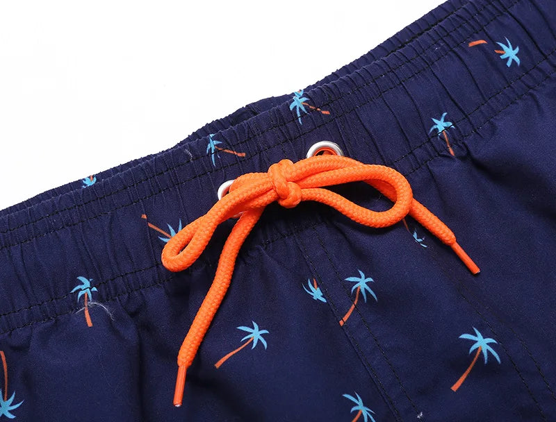 Quick-drying swimwear men beach shorts men's swimming trunks suit bath man holiday shorts quarter-print swimming trunk swimsuit