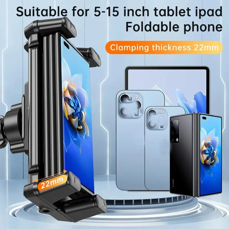 Dashboard Tablet Holder for Car Suction Car Mount with for All 7"-15" Pad Tablet and 4" - 7"Folding Screen/Straight Panel Phone
