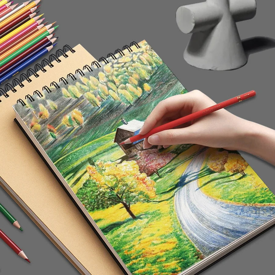 30 sheets of A4, A5, A6, 16K roll sketchbooks, spiral binding, environmentally friendly thick paper, acid-resistant.
