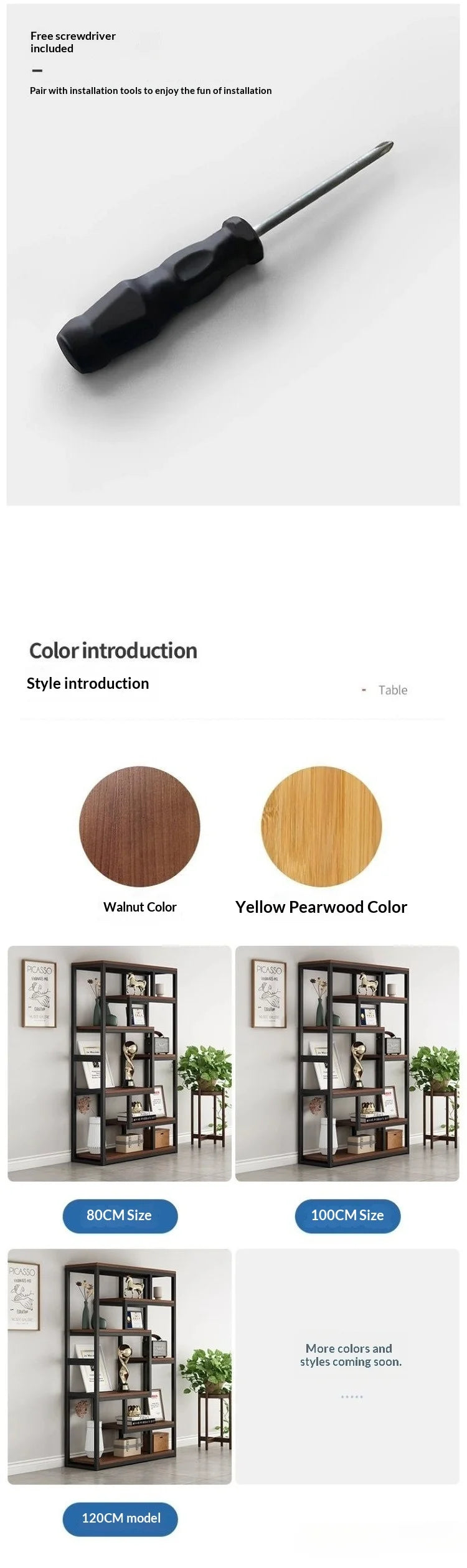Industrial Iron Bookcase Bookshelf Wall Shelf Storage Cabinet Display Rack Living Room Office Divider Armoires Librero Furniture