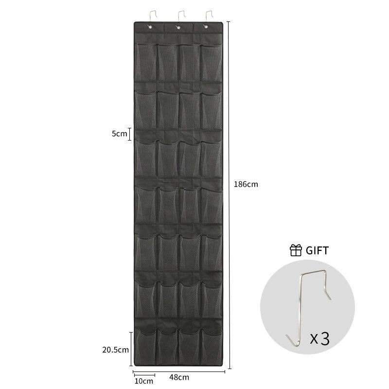 Wall Hanging Shoe Storage Organizer Bag Shoes Rack Over The Door Fabric Cabinet Closet Organizer For Shoes Clothes Storage Bag