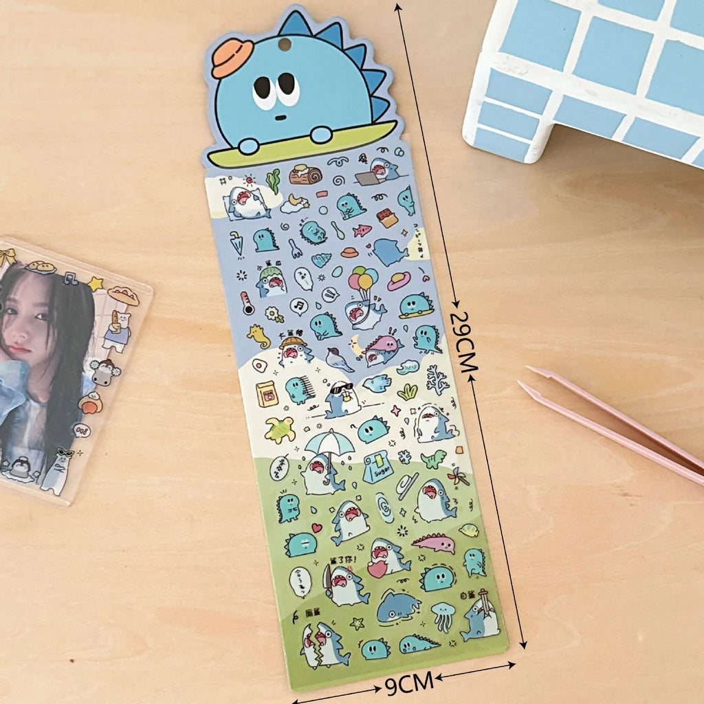 4 Sheets Stickers Cute Animal Handbooks Decorative Stickers Cute Fun Stickers
